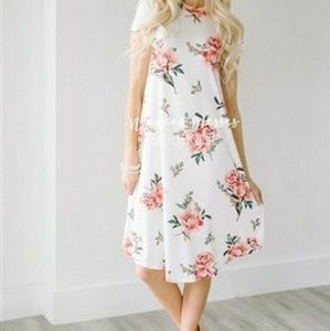 Reb. and J White Swing Dress